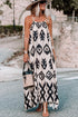 Black Western Aztec Printed Fashion Vacation Sundress